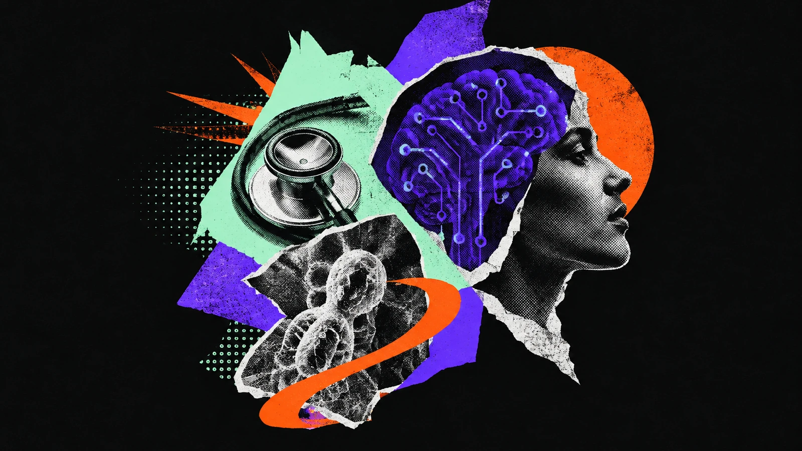 Ilustración editorial para GenHealth.ai